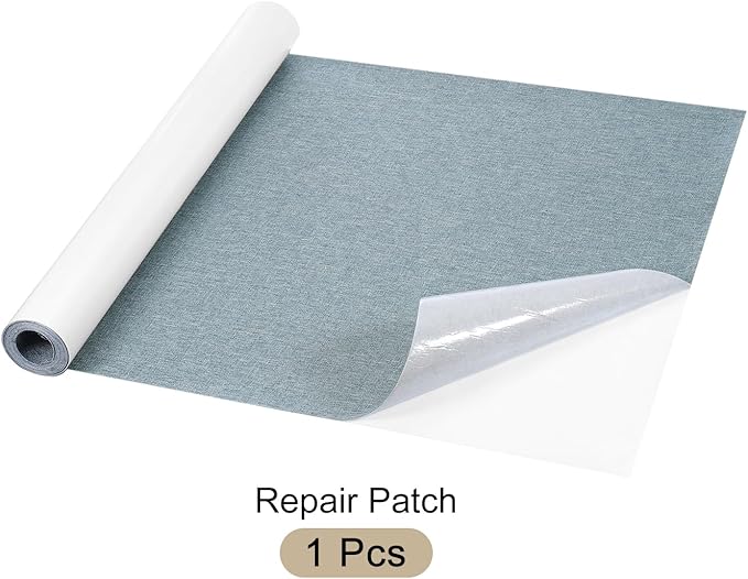 Repair Patches Repair Tape Self-Adhesive DIY Repair Patch Linen Gear Patch for Sofa, Furniture, Chair, Clothing,Tents,17x79 Inch,Slight Blue