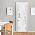 NICETOWN French Door Curtains for Sliding Glass, 80 inch Long Curtains for Living Room Bedroom Window Cover Half Privacy Semi Sheer Front Panels for Back Door Window, 1 PC, White, 26" Wide
