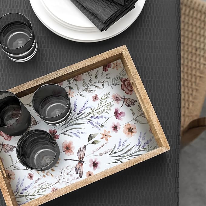 Floral Drawer and Shelf Liner for Kitchen Cabinets,16IN x 20FT Non-Adhesive and Strong Non-Slip Cabinet Drawer Liners for Kitchen Shelf, Waterproof Cupboard Liners,Easy to Clean
