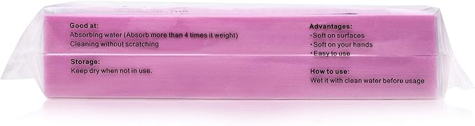 Cleaning Sponge Super Absorbent Water Durable ^~ You Know 17.5×7.5×3.5 cm[6.9 x 3 x 1.38 inches] Use for Household Clean Cars/Boats The dust and Dirt on Furnitures,Bathtubs&etc. (Pink)