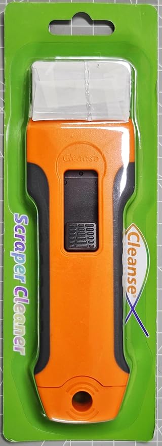 Razor Blade Scraper Tool with 15pcs Extra Blades, Cleaning Razor Scraper for Glass, Glass Top Stove Scraper for Oven Door, Cooktop Scraper, Glass Scraper Cleaning Paint from Glass