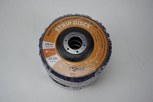 4-1/2" x7/8'' Stripping Discs Rust Remover Wheel Remove Paint and Oxidation Poly Strip Wheel Disc Abrasive Angle Grinding Wheel - 5 Pack(Purple)