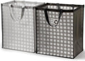Lily queen Recycle Bin Bags for Kitchen Home Trash Cans Sorting Bins 12 Gallon Set of 2