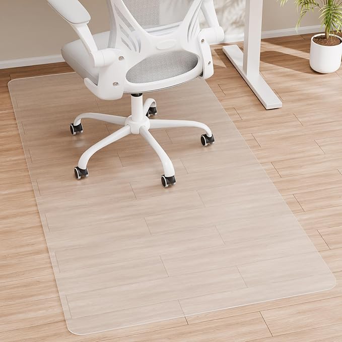 Office Chair Mat for Hardwood Floor, 72" x 36" Clear Computer/Desk Chair Mat for Hard Floor, Thicker, Easy Glide, Non-Slip, Protects Hard Surfaces from Scratches, Ideal for Home or Office