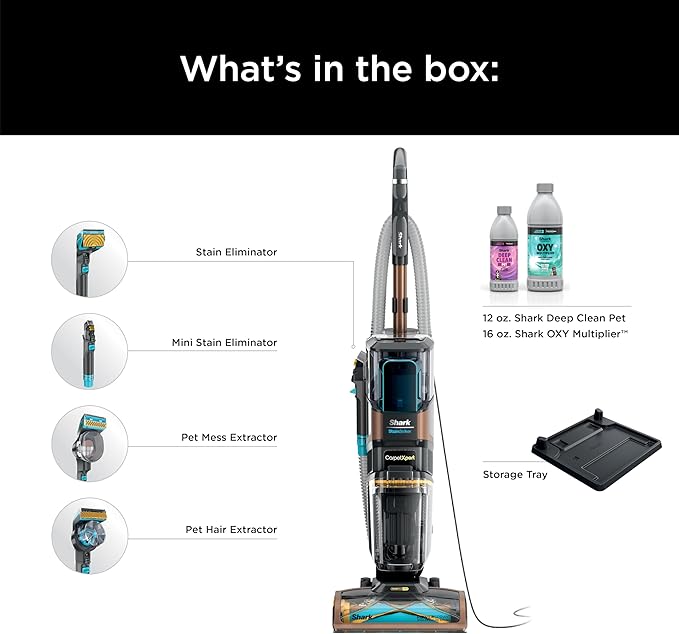 Shark CarpetXpert HairPro with StainStriker, Upright Carpet, Area Rug & Upholstery Cleaner, Perfect for Pets & Hair Removal, Carpet Shampooer, 4 Cleaning Tools, Pet Cleaning Solution, Copper, EX301