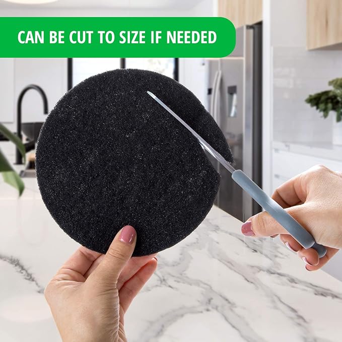 Epohpeek Compost Bin Filters Charcoal - Filter Replacement for Kitchen Pail Composter, 12 Pack Extra Thick (1cm) Fits Gallon Bucket Countertop Bins - Activated Carbon, 6 Round 6 Square, Both 6.5”