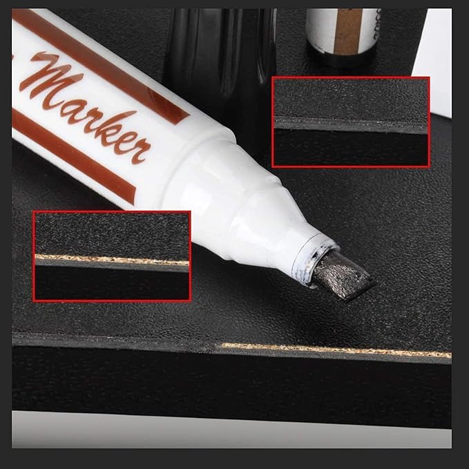 DEWEL Furniture Markers Touch Up, Upgrade Wooden Furniture Repair Kit, Premium Wood Scratch Repair Markers and Wax Sticks for Wood Stains Scratches Hardwood Floors Tables, Set of 17