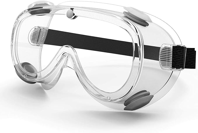 Safety Goggles Medical Goggles Fit Over Eyeglasses Anti-Fog Safety Glasses Clear Lab Goggles chemistry Protective Eyewear ANSI Z87.1