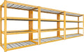 REIBII 40" W Garage Shelving 2240 LBS Storage Shelves Adjustable Heavy Duty Shelving 4 Tier Metal Shelves for Storage 59.5"H Metal Shelf for Pantry Basement Warehouse 40"W × 19.5"D × 59.5"H, 3 Pack