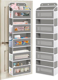 Over The Door Organizer, 5 Shelves Closet Door Hanging Organizer with 10 Mesh Pockets, Nursery Closet Organizer, Baby Essentials, Dorm Room Essentials for Girls