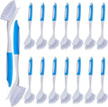 Hsei 20 Pcs Blue Kitchen Scrub Dish Brush Bulk with 11 Inch Anti Slip Handle Cleaning Dish Scrubber with Stiff Bristles Washing Scrub Brushes for Housekeeping for Pots and Pans, Kitchen Sink