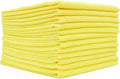 The Rag Company - All-Purpose Microfiber Terry Cleaning Towels - Commercial Grade, Highly Absorbent, Lint-Free, Streak-Free, Kitchens, Bathrooms, Offices, 300gsm, 14in x 14in, Yellow (12-Pack)