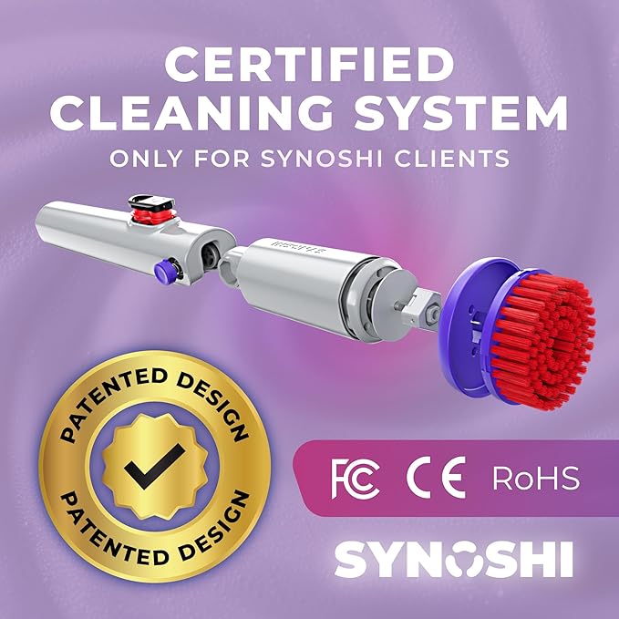 SYNOSHI PRO Electric Spin Scrubber, Cordless Cleaning Brush Bathroom Scrubber. Waterproof Shower Cleaner Brush with Adjustable Angles, 2 Speed, 180Min Work Time for Floor, Bathtub, Kitchen, Car, Tub