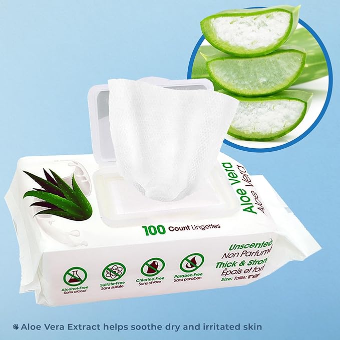 Best Pet Supplies Pet Grooming Wipes for Dogs & Cats,Deodorizer for Coats & Dry, Itchy, or Sensitive Skin, Clean Ears, Paws, Body, & Butt - Hydrating, Aloe Vera, 400 Count.