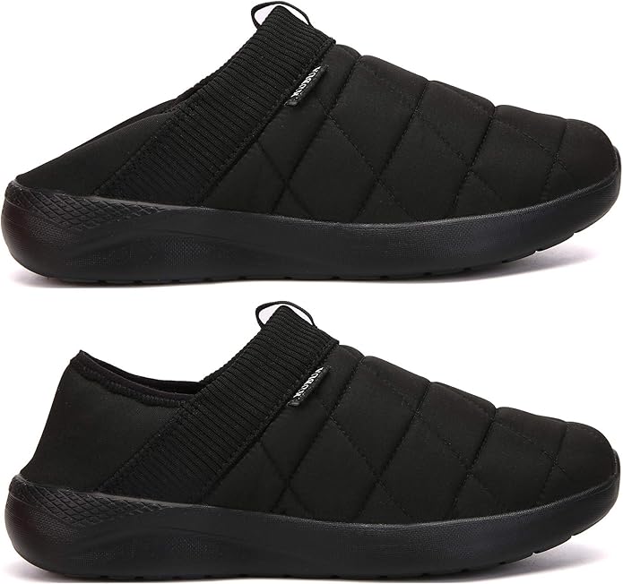 KUBUA Slippers for Men and Womens Indoor House Shoes Plush Slip on Outdoor Garden Loafers