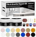 Globalcom Tile and Granite/Marble Repair Kit, Porcelain Stone and Quartz Countertops Repair Kit for Chips Dents Cracks Holes Scratch, Fix Chipped Edges Corners, Reattaches Missing Pieces