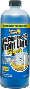 Instant Power A/C Condensate Drain Line Cleaner - AC & HVAC Unclogger for Air Conditioner Drain Lines, Prevents Odors & Water Damage, Safe for Pipes & Septic Systems - 32 oz (Pack of 1)