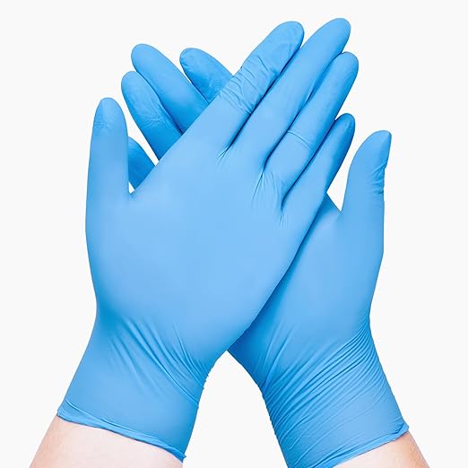 Nitrile Disposable Exam Gloves, Blue, Medical, Cleaning, Food-Safe, Powder Free, Non-Sterile, 1000-ct Case (Small)