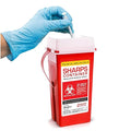 Sharps Container Large - Sharps Containers for Home Use and Labs - Portable Needle Disposal and Travel Size Biohazard Bin - 2 Quart (Pack of 1)