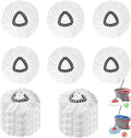 12 Pack Spin Mop Replacement Heads, 100% Microfiber Spin Mop Refill for Easy Wring Compatible with Triangle Spin Mop, 360 Degree Spinning Mop Replace Head for Floor Cleaning