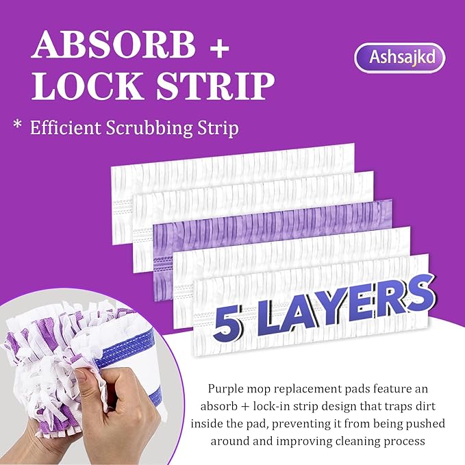 30 Pack Disposable Power Mop Refills Compatible for Swiffer Power Mop(13-15in), Multi-Surface Spray Clean PowerMop Replacement Pads for Hardwood Floor Cleaning