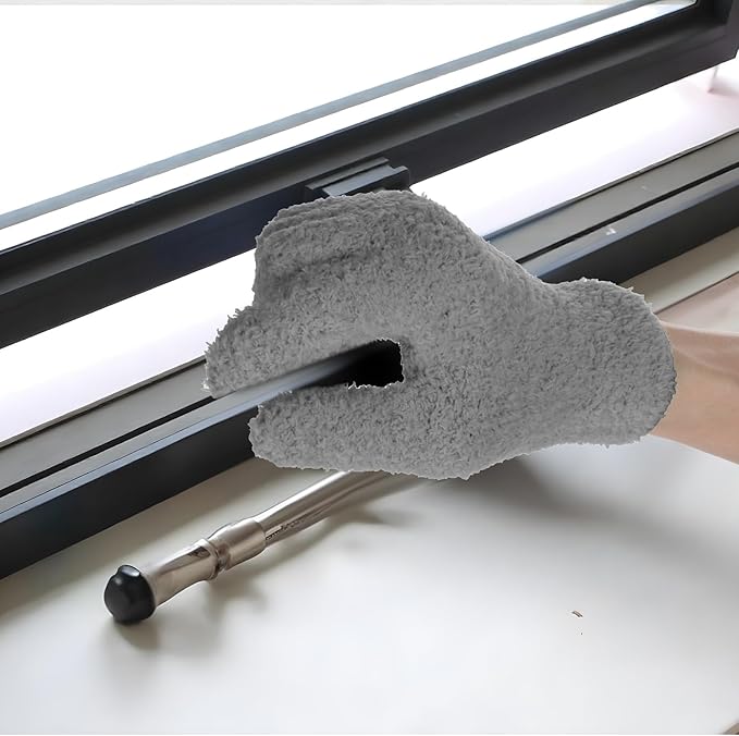 Plant Dusting Gloves, Microfiber Dusters for Cleaning Kitchen Indoor Mitt for House Use Desk Window Blind Screen Wash