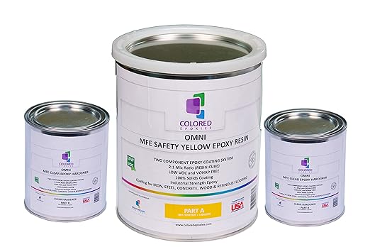 Colored Epoxies Safety Yellow Epoxy Resin for Bar Tops, Table Tops, Wood, Concrete, Epoxy Art & Crafts 1.5 Gallon