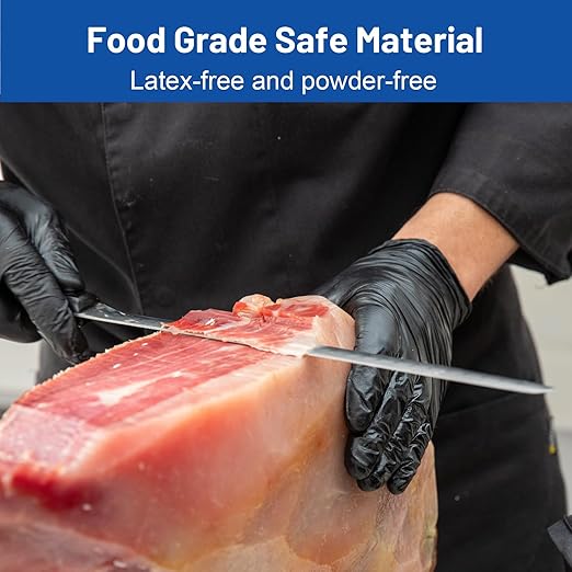 JMU Black Nitrile Gloves Medium Bulk, 2000 Count, 3.5Mil Disposable Nitrile Gloves Latex Free Powder Free