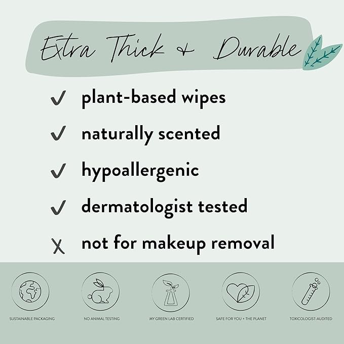 The Honest Company Nourish and Cleanse Naturally Scented Wipes Cleansing Multi-Tasking Wipes 99% Water Plant Based Hypoallergenic Sweet Almond 60 Count