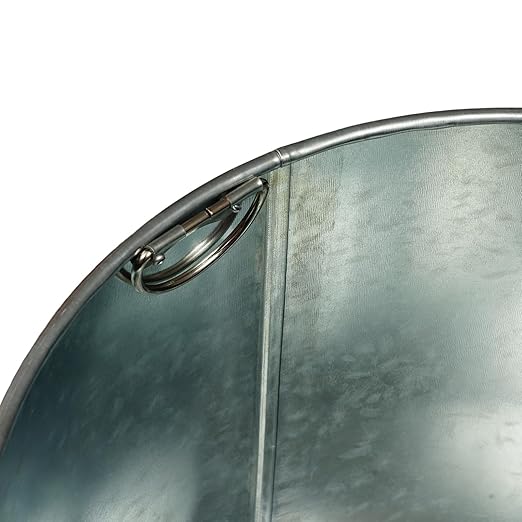 58.6 Liter / 15.48 Gallon Commercial Open Top Trash Can White Stainless Steel Trash Can Outdoor Indoor Garbage Enclosure with Lid Inside Barrel (White)