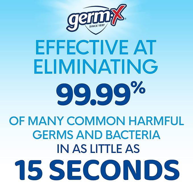 Germ-X Original Hand Sanitizer, Non-Drying Moisturizing Gel with Vitamin E, Instant and No Rinse Formula, Back to School Supplies College, 8 Fl Oz Pump Bottle (Pack of 12)