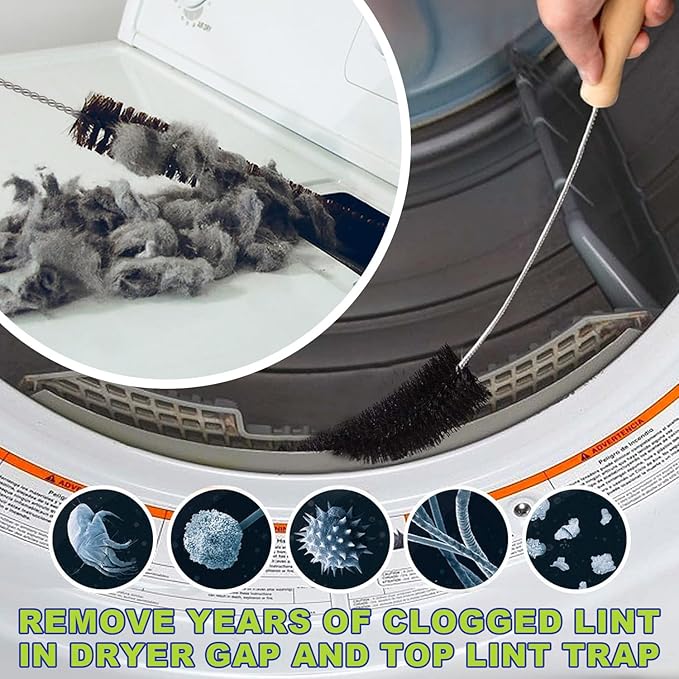 Sealegend Dryer Vent Cleaner Kit Dryer Lint Vacuum Attachment Lint Remover, Dryer Vent Vacuum Hose With Brush, Black