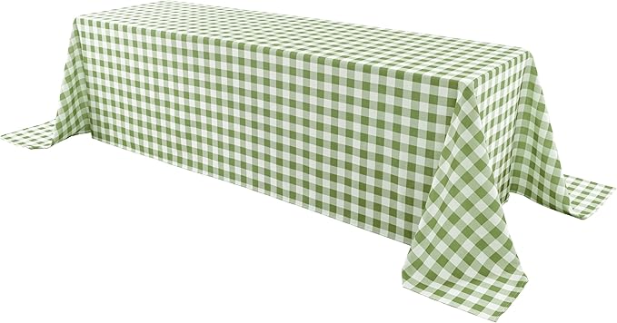 Classic Gingham Buffalo Tablecloth Fabric - Oblong 90x132 Inch Water Proof Checkered Table Cloth for Indoor Outdoor - Table Cover for Birthday, Picnics, BBQs, and Parties