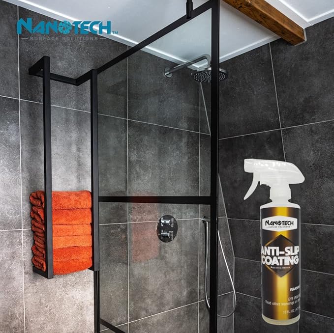 Nanotech Surface Solutions Anti-Slip Coating - Works in Minutes, Reduces Slip & Fall Accidents Due to Wet Floors - for Porcelain, Ceramic, Mosaic Tile, 1 Gallon (128 Oz.)