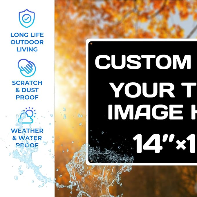 Customised Christmas Decorations: Personalized Text And Picture Signs, Black White Traffic Regulation Horizontal Hazard, Garden, Door Signs