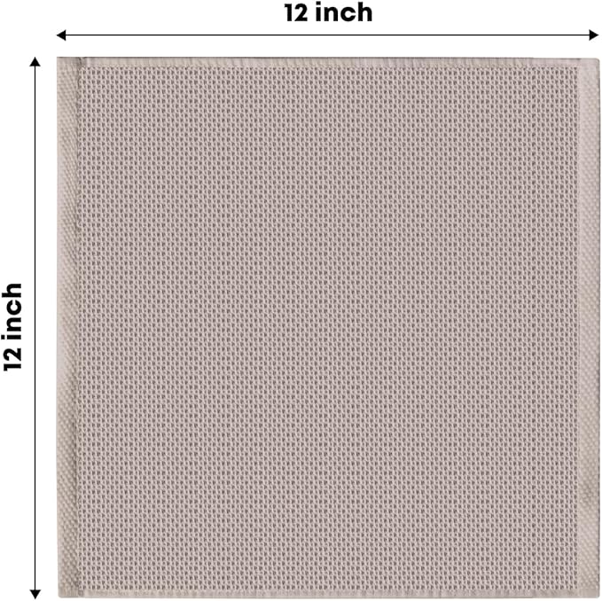 Artoid Mode 100% Cotton Brown Waffle Weave Kitchen Dish Cloths, 12x12 Inch Ultra Soft Absorbent Quick Drying Kitchen Dish Towels Set of 6