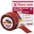 X-Treme Tape MOCAP Heavy Duty Electrical Tape, Self-Fusing Silicone Rubber, Waterproof & Insulating Flexible Tape, Electrical for Hose, Automotive, Outdoor & Repairs - 1" x 10ft Roll- Iron Oxide Red