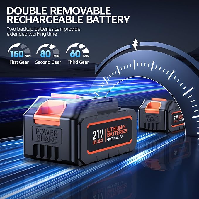 Cordless Handheld Car Vacuum Cleaner, 50,000Pa High-Power Rechargeable Dust Buster with 2 Batteries & Charger, 6-in-1 Portable Vacuum Cleaners for Home, Car, Pet Hair, Keyboard, Black