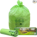 60-64 Gallon Compost bags BPI Certified Compostable Bags Heavy Duty Extra Thick 2 Mil, 242.27 Liter, 12 Bags, Leaf Bag, Lawn, Yard, and Restaurant Use, ASTM D6400, OK Compost Home Certified