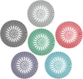 Bathroom Sink Drain Strainers, Hair Catcher Shower Drain Covers Protector - Flexible TPR Material, Multi-Color for Tub Shower Sink, 6 Pack