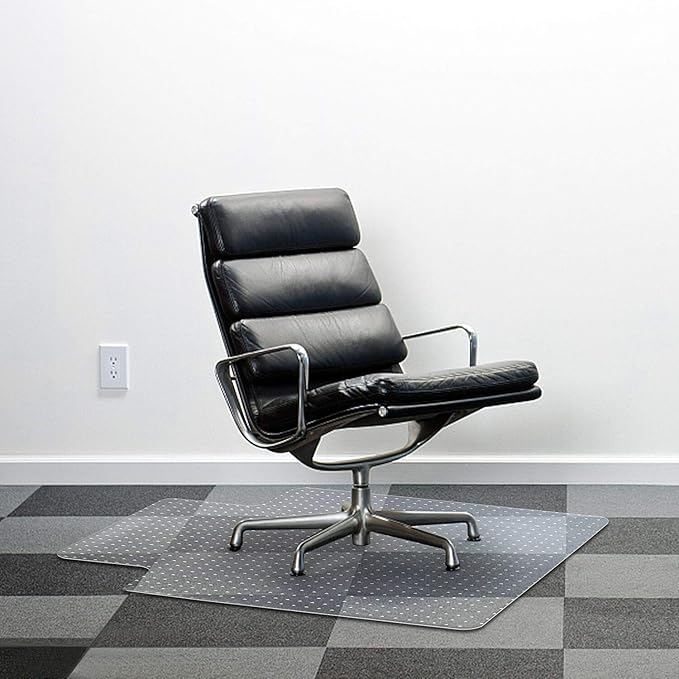 Azadx Chair Mat for Carpet 48"x 36" with Lip Chair Mat for Carpeted Floors, Office Chair Mat for Carpet Protector Floor Mat on Low Pile Carpets Easy Glide Rolling Desk Computer Chair Mat for Home