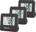 ThermoPro TP157 3 Pack Hygrometer Indoor Thermometer for Home, Room Thermometer Humidity Meter with Accurate Temperature Humidity Sensor for Greenhouse Baby Room Office