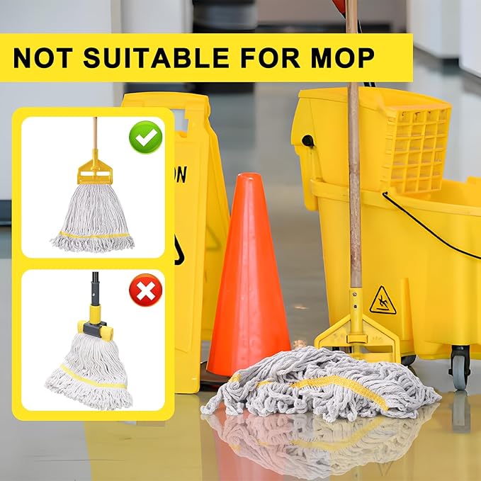 KeFanta 3 Pack Heavy Duty Commercial Mop Head Replacement,Looped End String Cotton Mop Heads,Industrial Wet Mops Refill for Floor Cleaning