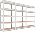 HOMEDANT House 5-Tier Laminated Metal Shelving Unit Adjustable Storage Utility Rack Heavy Duty Shelves Organization Multipurpose Shelf Kitchen Garage Pantry Closet 3Pack