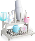PopYum Seattle Gray Space Saving Drying Rack from 100% Recycled Bottles, countertop for Baby Bottle, Plastic Bags, Cups, Glass, tumblers, Compact