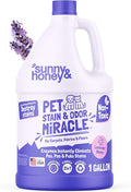 Sunny & Honey Pet Stain & Odor Miracle - 1 Gallon (128 Fl Oz), Light Lavender Scent - Carpet Cleaner - Enzyme Cleaner for Dog Urine & Cat Pee - Pet Stain Remover - Dog & Cat Urine Odor Eliminator