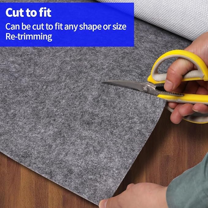 100% Waterproof Non-Slip Rug Pad 2x3 for Large Area Rugs Durable Felt Floor Protection pad for All Floors, Suitable for Cutting. Rug Pads Keep Rugs in Place and Provide Cushioning