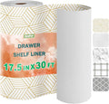 OcePor Non-Adhesive Drawer and Shelf Liner 17.5IN x 30FT，Non-Slip Kitchen Cabinet Liner Non-Adhesive Thick Strong Grip Waterproof Washable