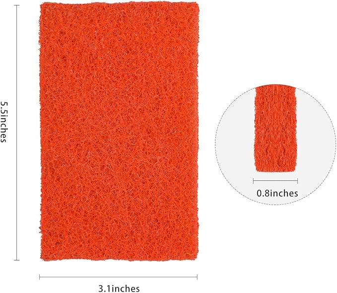 Griddle Cleaning Pads for Blackstone Flat Top, Non-Scratch Grill Scrub Pads, Bathroom Scrubbing Pads, Pool Scrub Brush, Shower Tile (22 Pads + Handle) (24 Pads)