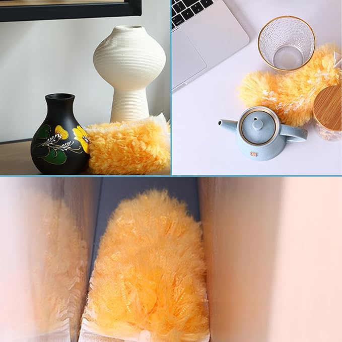 10 Count Heavy Duty Duster Kit for Swiffer Duster, Unscented Disposable Dusters with 1 Handle for Cleaning